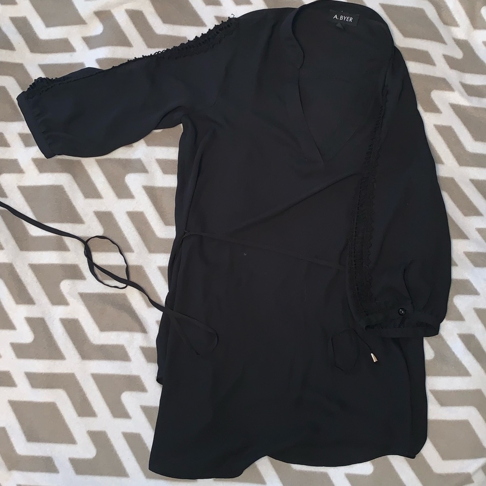 Black chiffon blouse